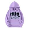 Girls' Fashion Long-Sleeve Hooded Sweatshirt with Print and Pockets