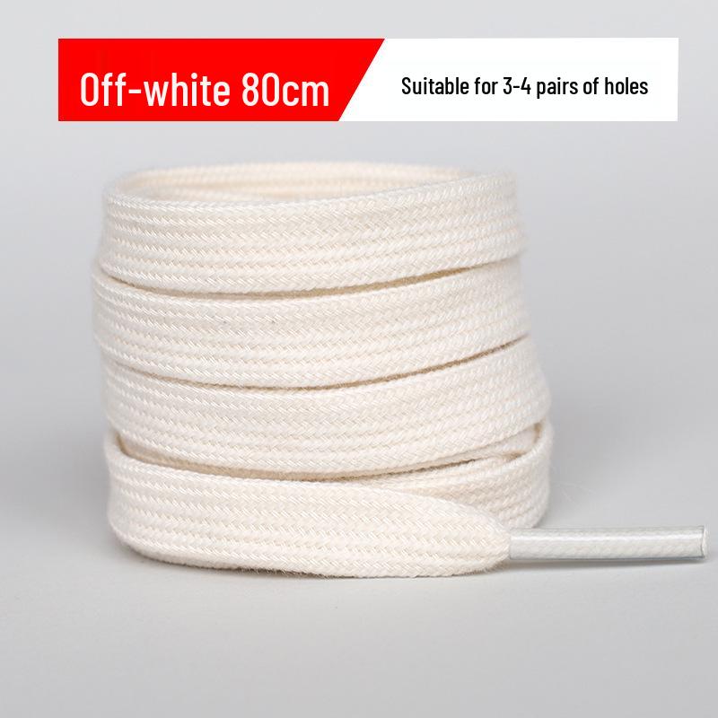 

Универсальные плоские хлопковые шнурки для парусиновых кроссовок с мыском-ракушкой - Доступны в чисто белом, молочном и черном цветах для мужчин и женщин Standard