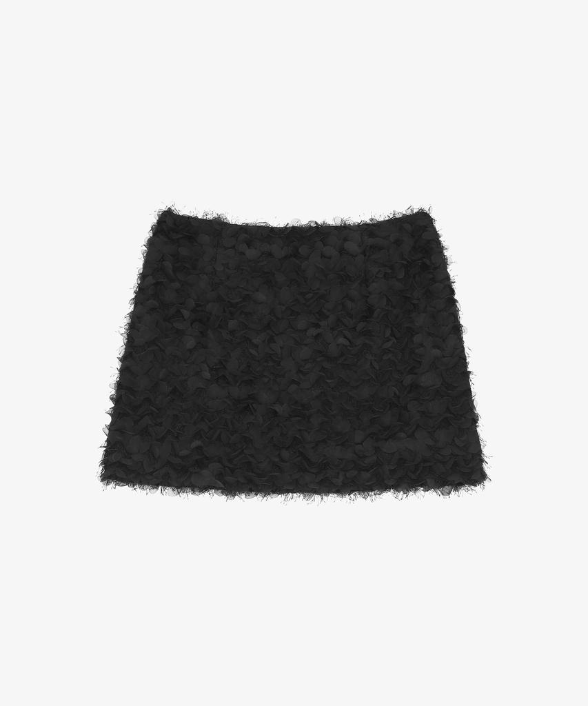 City Breeze Lace Slit Mini Skirt_Black