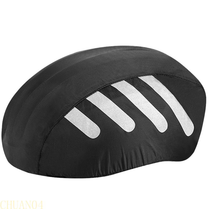 A1A2 Waterproofs Bikes Helmets Cover with Reflectives Strips Bikes Rain Cover Rainproofs Windproofs Cyclings Helmets Cover Easy чёрный