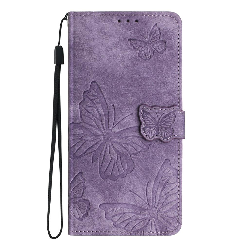 Pour iPhone 17 Pro Étui Design Papillon Portefeuille à Rabat Cuir Housse de Téléphone Toucher Peau