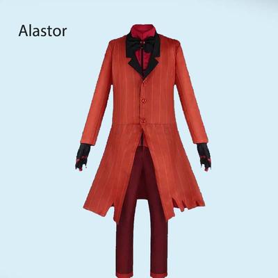 Kostium Cosplay Radio Demon, Czerwona Kurtka, Koszula, Spodnie, Rękawiczki, Krawat, Mundur Na Halloween Alastor, Anime