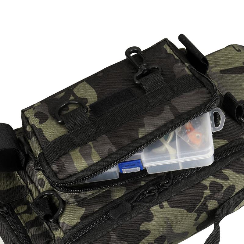 Multi-pocket Thickened Fishing Gear Shoulder Bag Portable Fishing Rod Holder Bait Line Box Storage Outdoor Sports Bag Angling