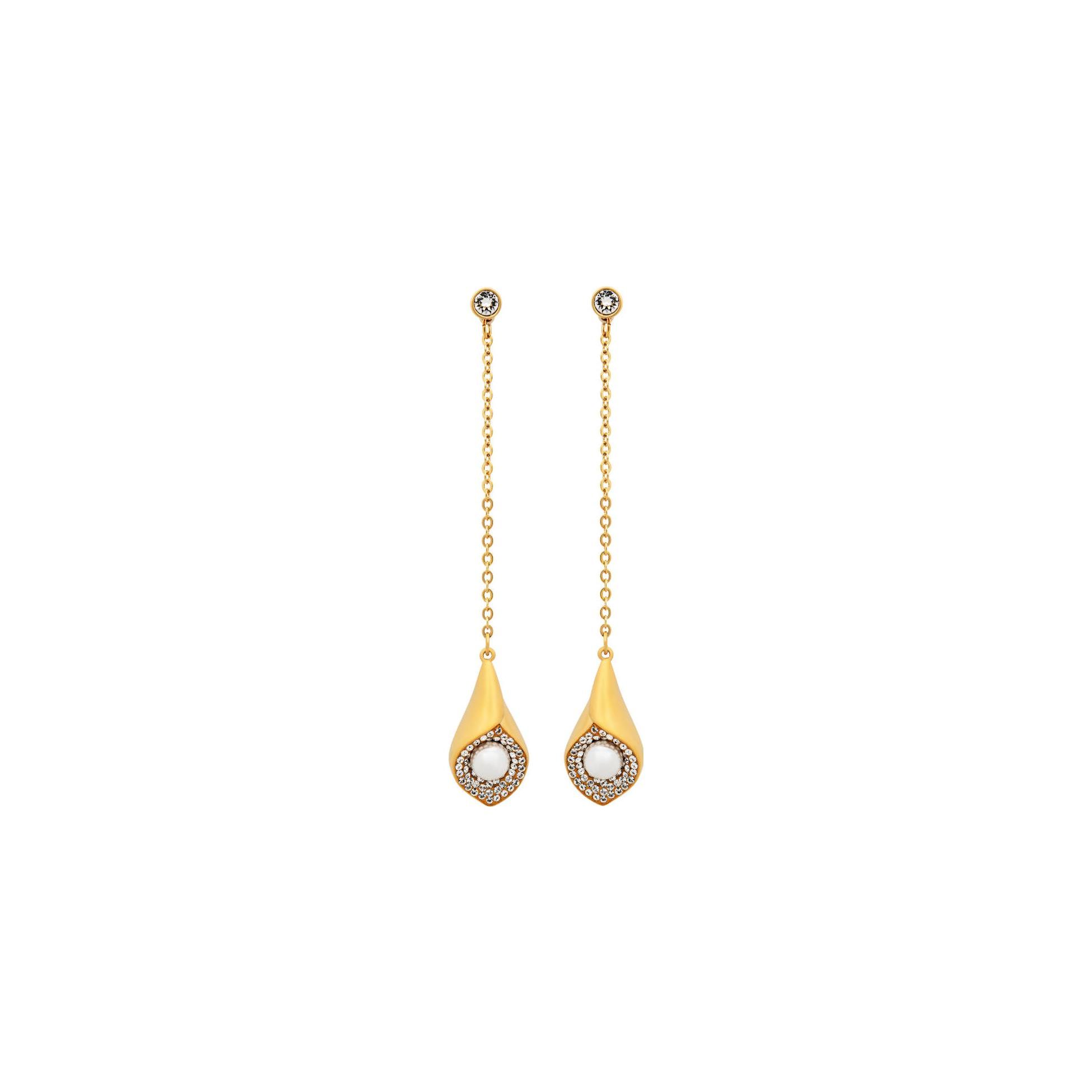 

Swarovski Matte Gold Horseshoe Unique Flower Metal Crystal Earrings Women earrings 5409723 Gold,F