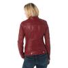 SKINOUTFIT Women's Real Leather Red Biker Motorcycle Jacket Lambskin Slim Fit Jacket Coat
