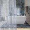 Transparenter PEVA-Duschvorhang mit Anti-Beschlag Wasserwürfel-Design für Badezimmerabtrennungen