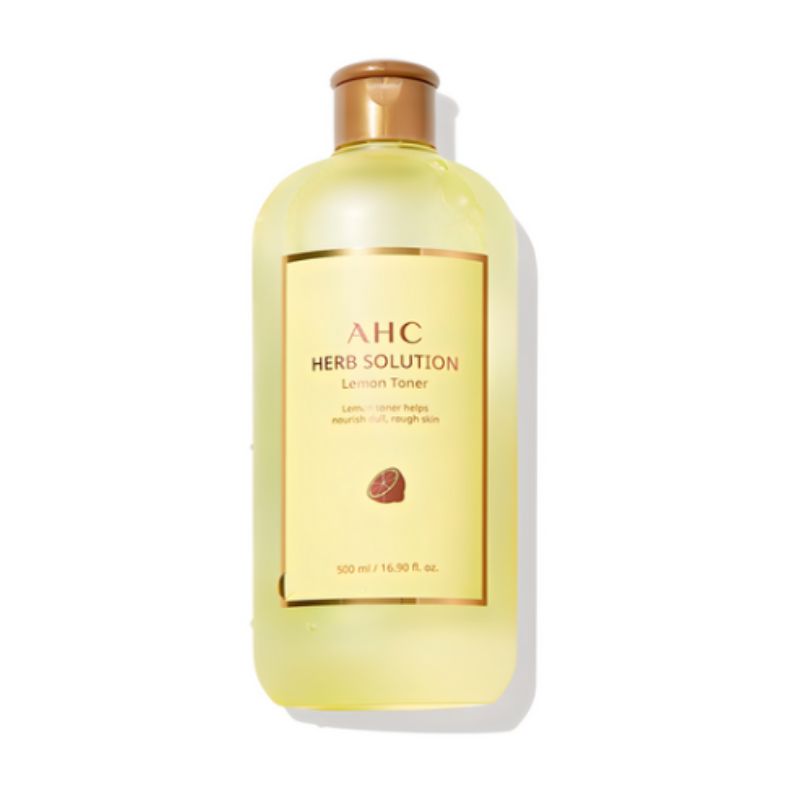 AHC Herb Solution Lemon Toner Brightening Hydrating Korean Skincare 500ml