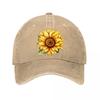 Sunflower Vintage Hat Washed Baseball Cap