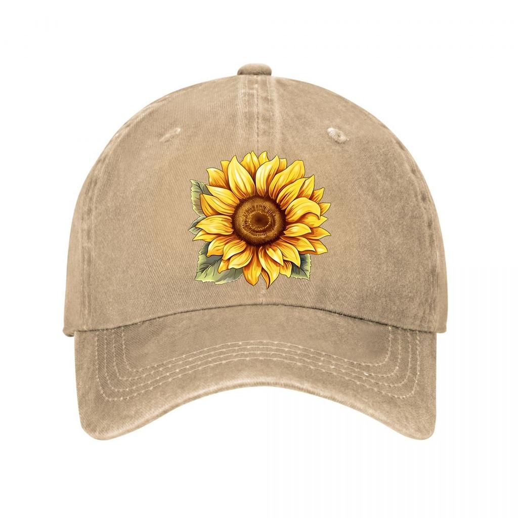 Sunflower Vintage Hat Washed Baseball Cap