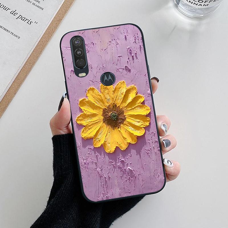 

Для Motorola Moto One Action One Hyper Чохол Милий Мультяшний Квітковий Тонкий М який Силіконовий Чохол для Телефона Для Moto One Vision Funda Coque For Moto One Action