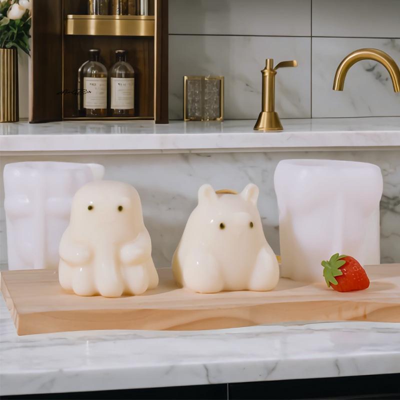 3D Cute Milk Pudding Silicone Mold For Cake Jelly White Cold Ice Powder Kitchen Baking Decoration Accessories