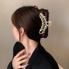 Phoenix Rhinestone Shark Hair Clip: Large Temperament Grip for Women, Korean Style
