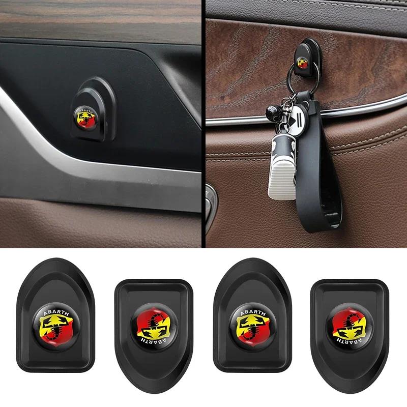 Mini Car Hooks Black Plastic Self Adhesive Invisible Hooks For Fiat Abarth 500 Tipo FR Punto Ducato Stilo Palio Bravo Pondo Ycahd11