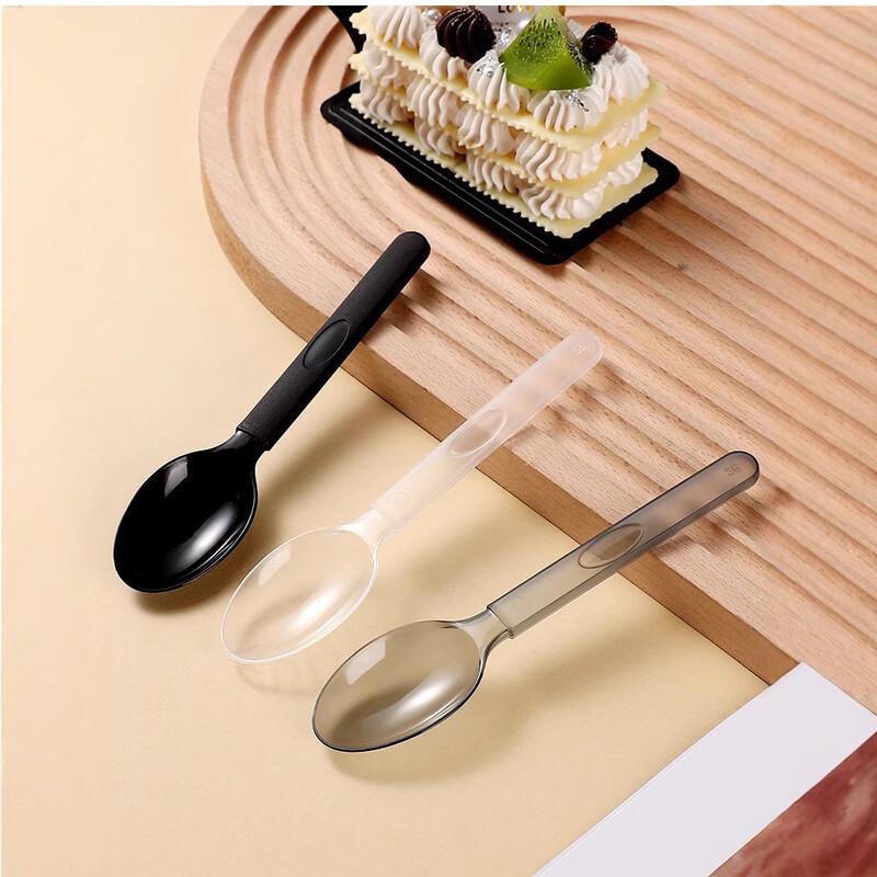 OLOEY Disposable Plastic Dessert Spoons