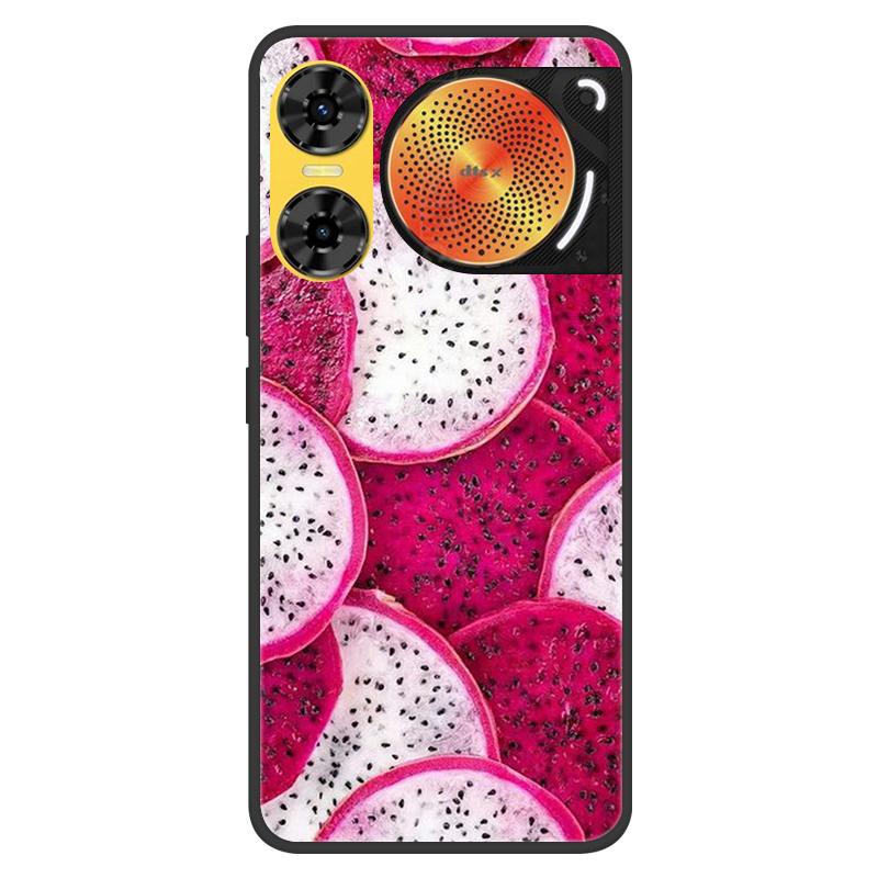 For ZTE Nubia Music 2 Case 2025 Soft Black Silicone Bumper Butterfly Painted Phone Cover for Nubia Music2 Cases Fundas Capa