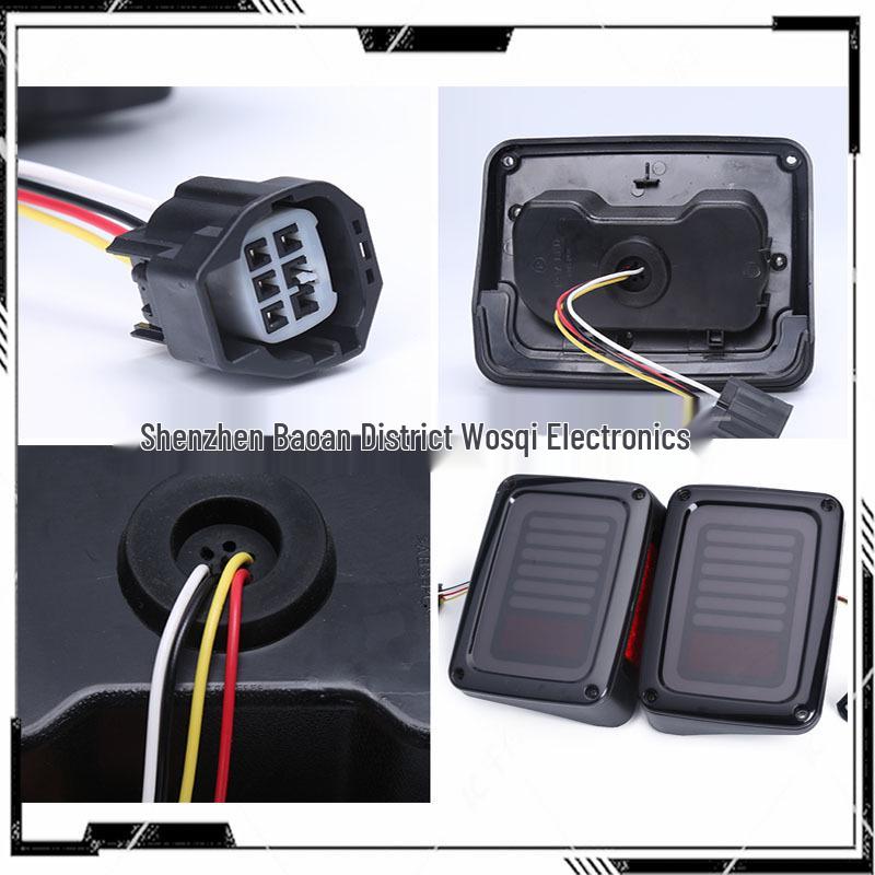 Smoked Style LED Taillight Assembly for Wrangler: Modified Rearview & Turn Signal Light