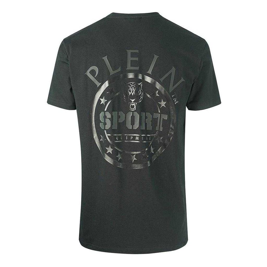 Plein Sport Mens Logo Leather Patch T-Shirt
