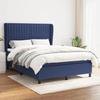 3128131 vidaXL Divan Bed with Mattress Blue 140x200 Cm Fabric