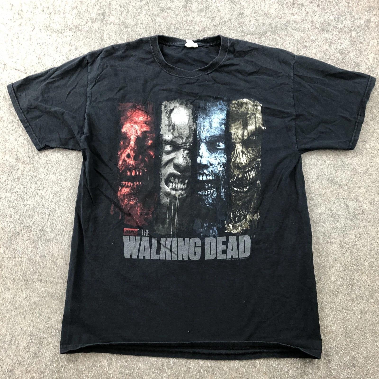 The Walking Dead Shirt Mens Large Black Graphic Logo Short Sleeve Promo 2XL