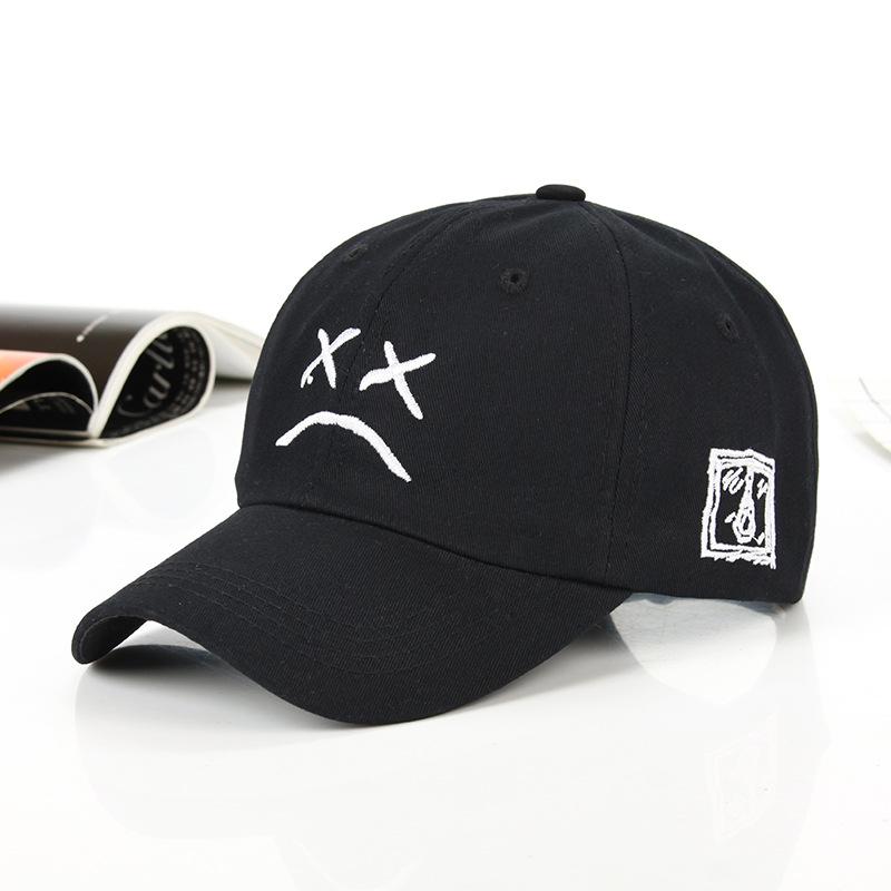 Cry Face Curved Brim Baseball Cap - Sun Protection Outdoor Style