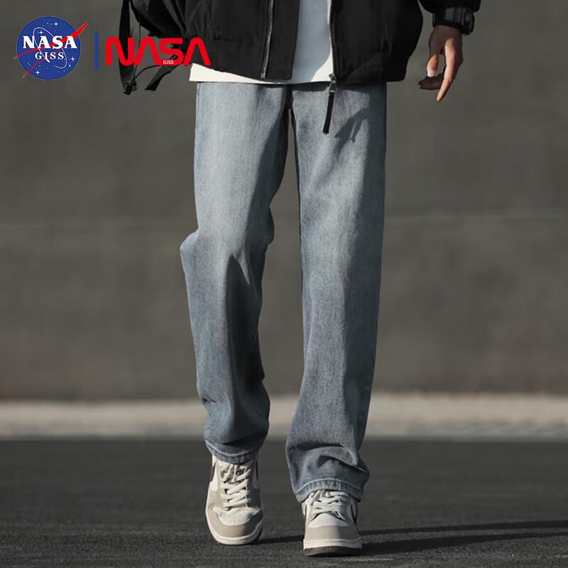 NASA GISS Men's Retro Wide-Leg Denim Jeans