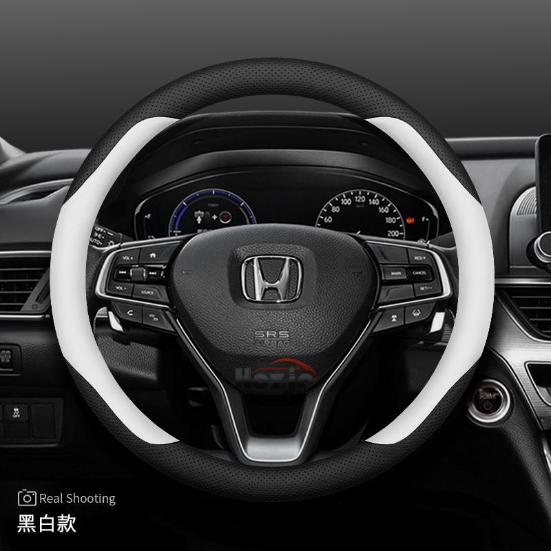 Leather Car Steering Wheel Cover for Honda CRV HRV Passport Civic Accord City Fit Pilot 2024 2025 2026 Accessories