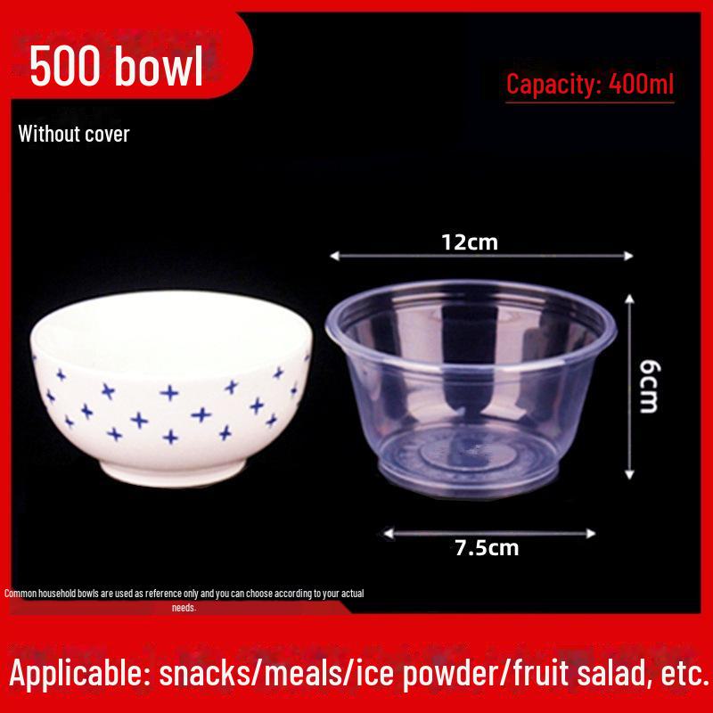 Round Disposable Plastic Bowl with Lid for Fresh-Keeping