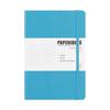 PAPERIDEAS A5 Hardcover Notebook with Fully Numbered Two and Elastic Bands Sky Book-Like Pages, Bookmarks, (Horizontal Ruled, Blue)