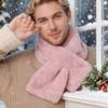1Pc Solid Color Scarf Women'S Winter Versatile Plush Thickened Scarf Korean Version Solid Color Fur Neck Cover Girl Cute Fur