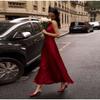 Women's Satin Sexy V-neck Temperament Halter Dress Summer New Slim Long Skirt Halter