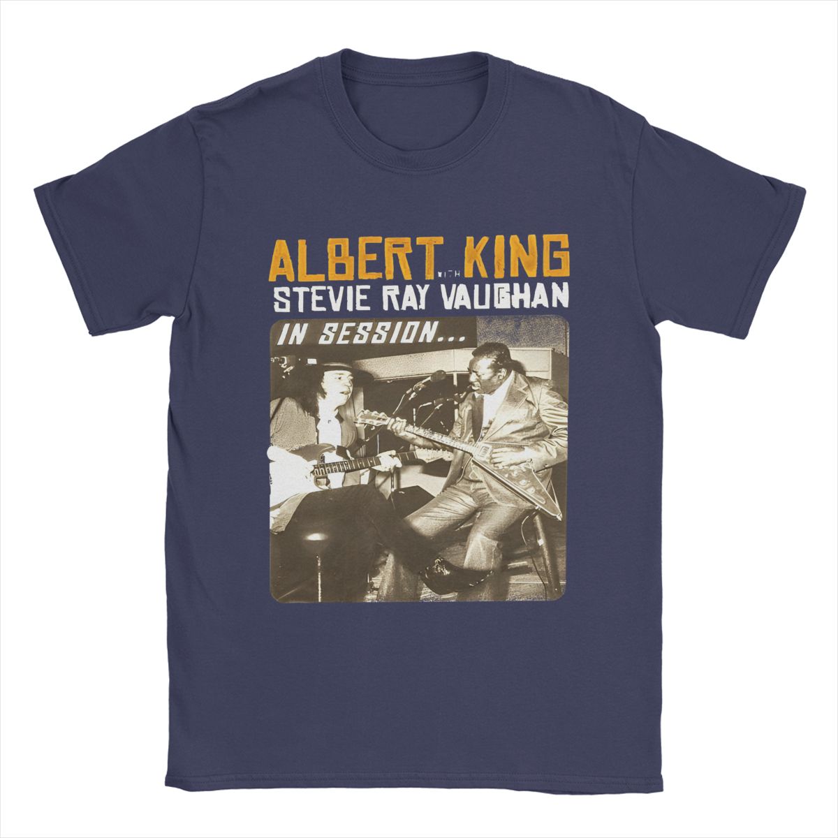 

Albert King Stevie Ray Vaughan Apparel T-Shirt for Men Women Funny Cotton Graphic Print Clothes 4XL