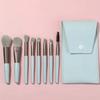 8pcs Travel Makeup Brush Case Kit Travel and Daily Use Beauty Set Blending Beauty Tool Bag Flower Color 26 Letters Pattern