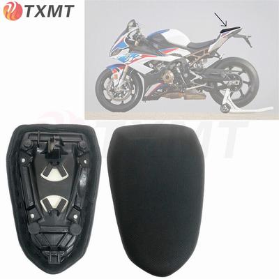 Compatible BMW S1000RR 2019-2022 Double RR Rear Leather Seat Cushion & Tail Bag.