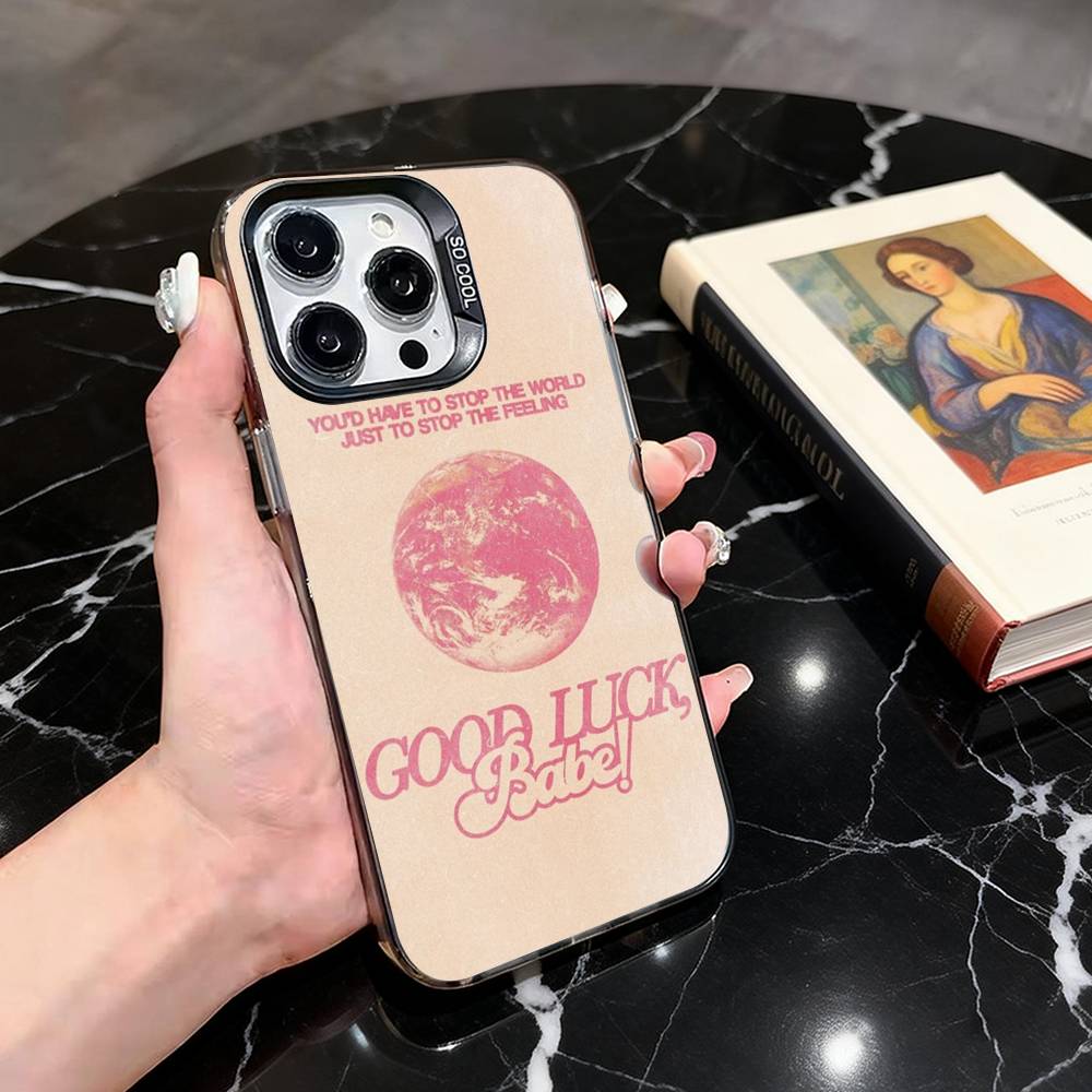 C-Chappell R-Roan Good Luck Babe Phone Case For iPhone 17,16,15,14,13,12,11 Plus,Pro Max,Colorful Silver Phone case Funda Cover iPhone12