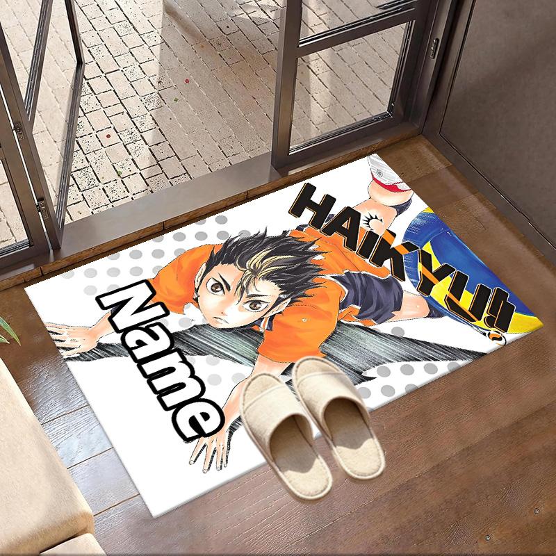 Custom Name Personalized Haikyu Print Carpet, Versatile Home Decor Rug, for Playroom, Apartment, Balcony, Entryway, Hallway Gift