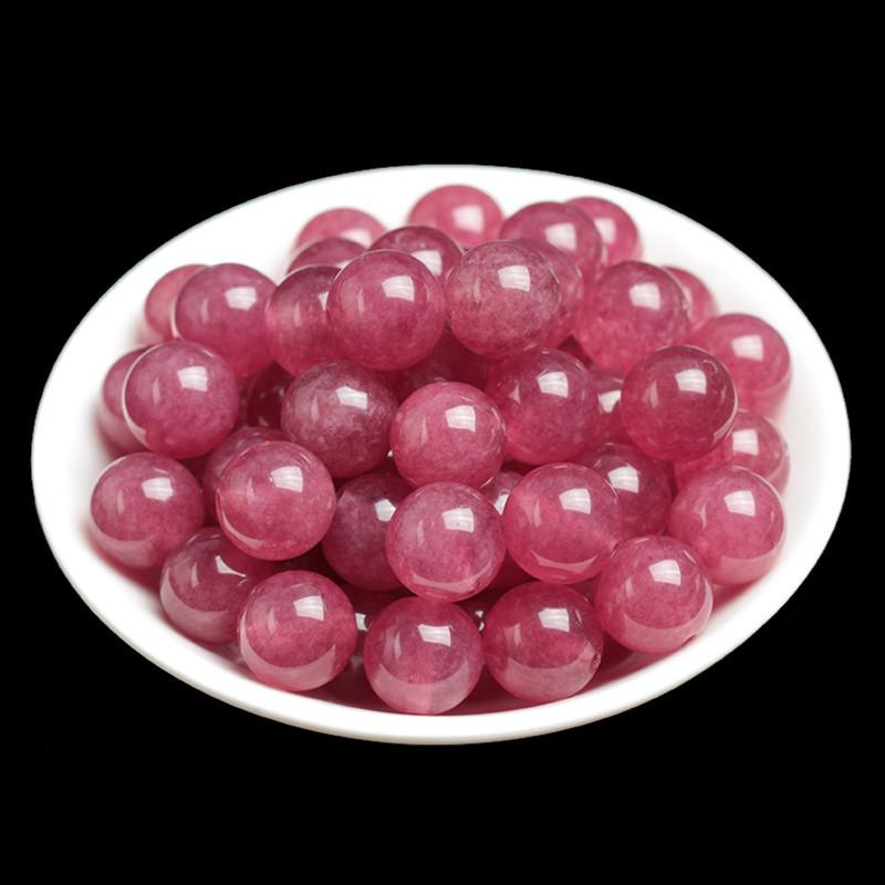 

Голубиная кровь красный клубничный кристалл халцедон россыпью бусины для самодельных украшений 10mm