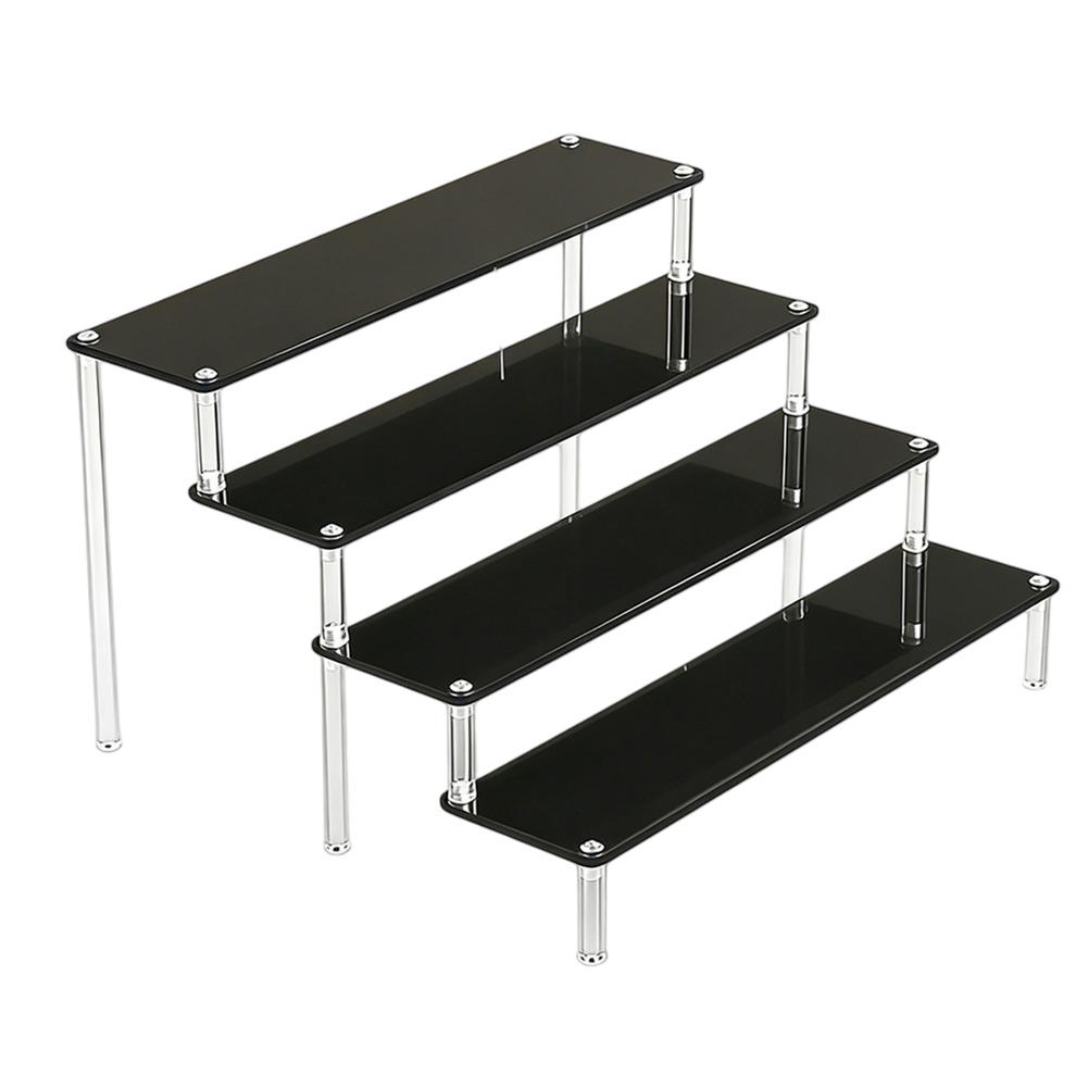 1 Pcs 1-5 Layers Acrylic Ladder Display Stand Perfume Doll Cakes Transparent Acrylic Storage Display Rack