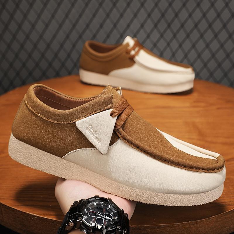 Chaussures Décontractées Vintage pour Hommes Mocassins Baskets en Daim Confortables Chaussures Bateau de Marche