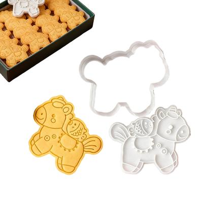 Cookie Cutter  2026 Year Of The Horse Cookie Cutter Horse Mold For Fondant Biscuits Easy Release DIY Cookie Stamp Bakery Tools