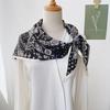Korean Cashew Flower Triangular Scarf: Women's Layered Accessory Waist Belt Decoration