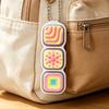 Keychain Pendant Colorful Macaron Buttons Key Chain with Hanging Chain Compact Portable Fidget