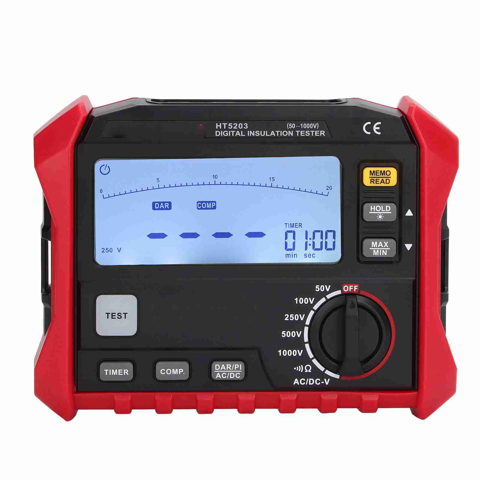 

Insulation Resistance Tester Megohmmeter High Accuracy Digital Multimeter for Ground with Backlight