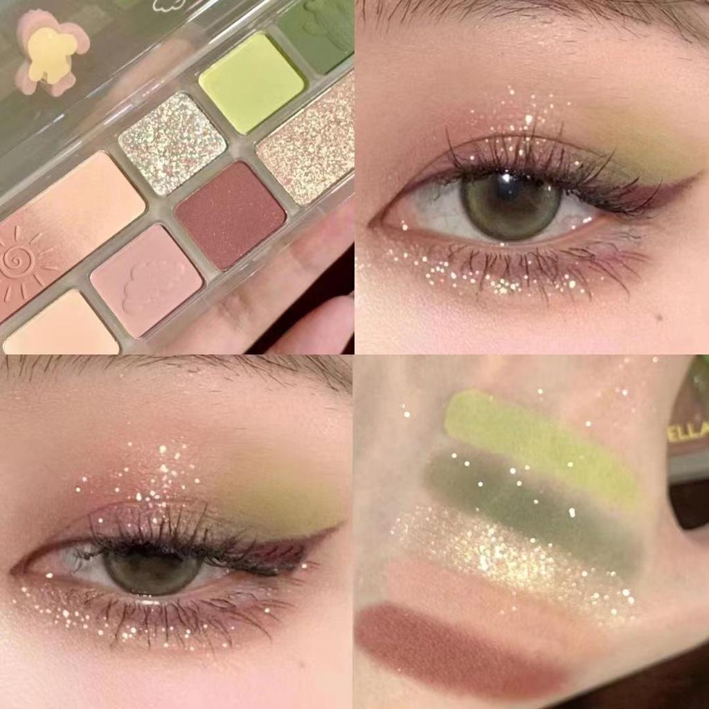 Hey Heartbeat Nude Rose Eyeshadow Palette: Sweetheart Black, Spicy Girl, Matte & Smoky Contours In Cement Grey
