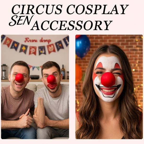Red Nose for Costume Clown Nose, Soft Fake Adults Elastic Strap Kids, Halloween Cosplay Accessories, Masquerade Prop Party Decoration