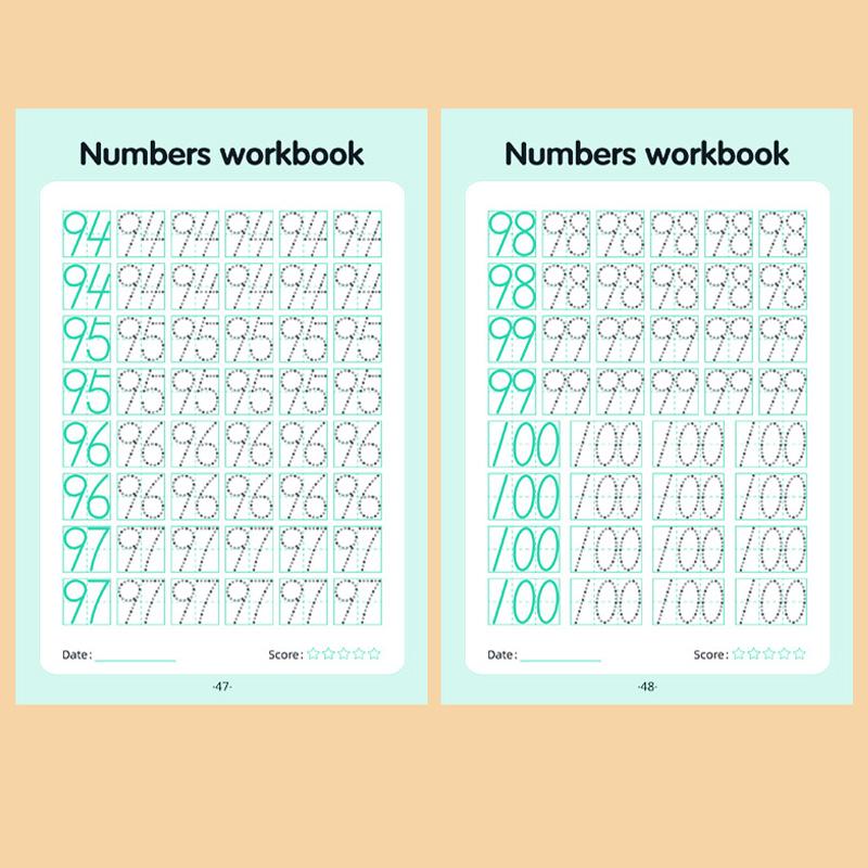 A Workbook for Tracing Numbers from 0-100: Handwriting Textbook Learning Math Book Writing For Kids