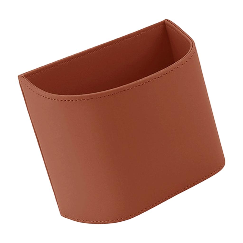 Multipurpose Vehicle Trash Can For Door Seat Leather Construction Spill Resistant Design Bin Easy Wipe Clean Surfaces