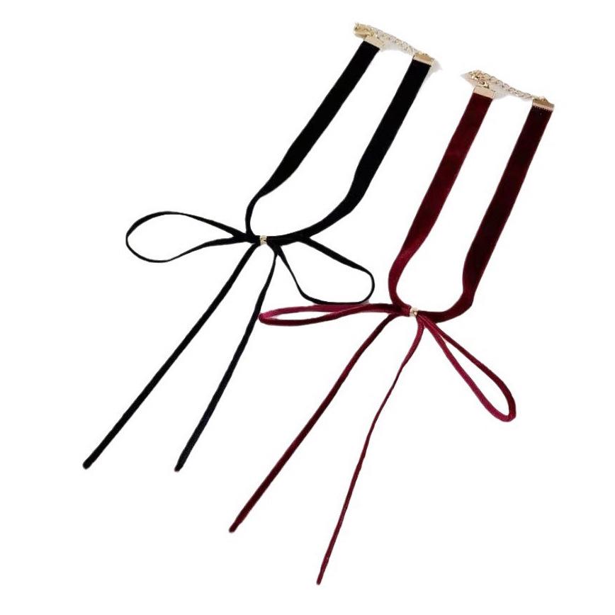 Christmas Velvet Bow Choker Necklace - Retro, Simple, Versatile Style for Women
