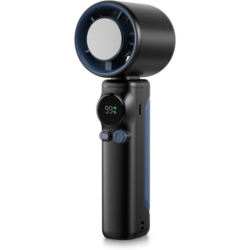 

Handheld Fan with 1-100 Speed Turbo Mini Fans 4000mAh Battery Fan Digital Display Cooling Fans for Travel Camping Outdoor