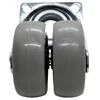 Double swivel wheel, 50mm, 100kg, polyurethane