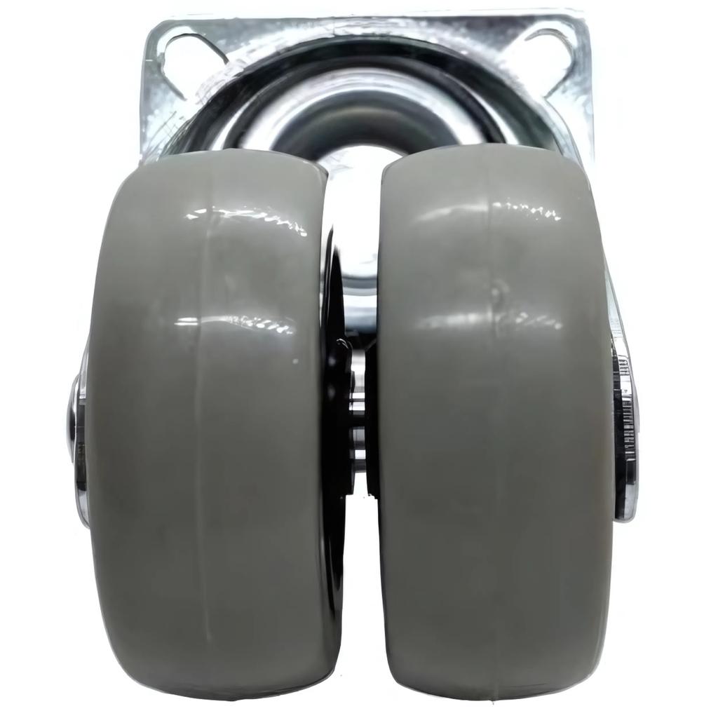 Double swivel wheel, 50mm, 100kg, polyurethane
